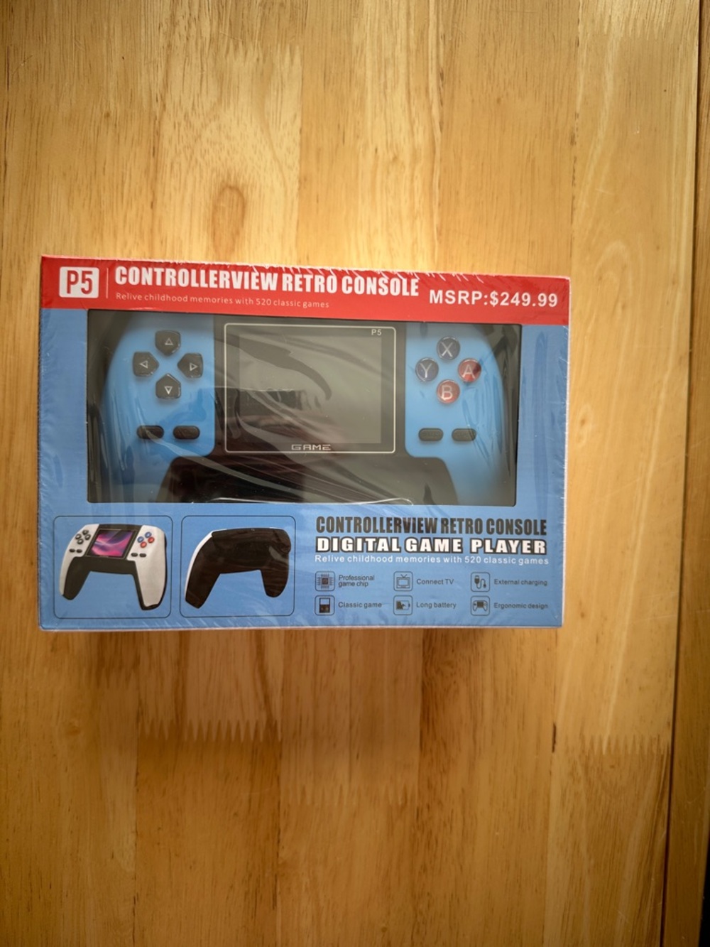 ControllerView Retro Handheld Game Console in Blue